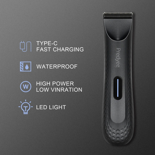 Electric Groin Hair Trimmer For Men,Body Groomer & Pubic Wat