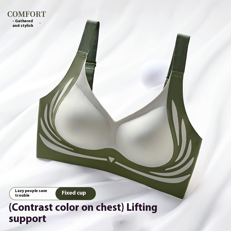 Breast Holding Soft Support Underwear Women's Adjustable Bra