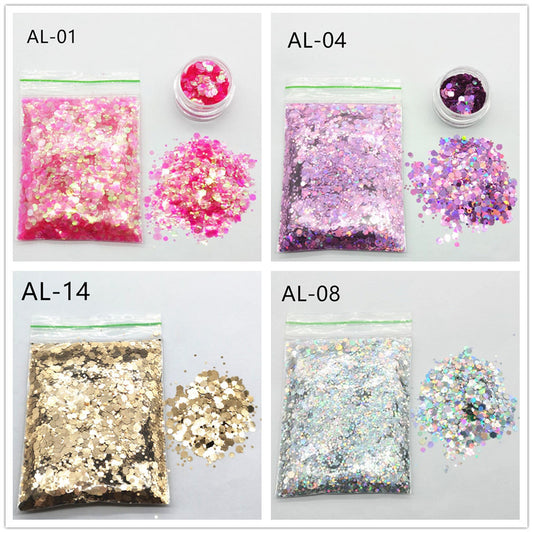 10g Nail Art Big Sequins Mixed Sequins Glitter Powder