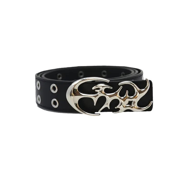 Men's Couple Fashion Korean Style Hollow Punk Pants Belt