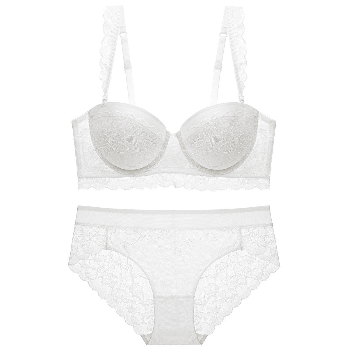 Popular Lace Ladies Underwear Set Push Up Bra