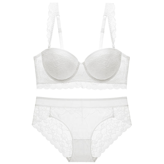 Popular Lace Ladies Underwear Set Push Up Bra