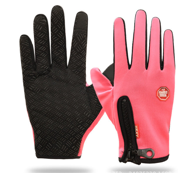 Cycling Male Winter Touch Screen Windproof Female Zipper Sports To Keep Warm