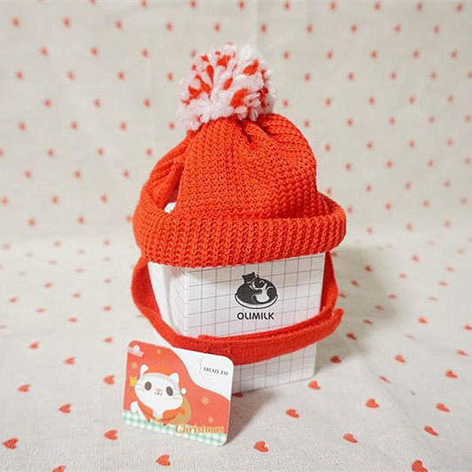 Red Festive Sweater Hat Christmas New Year Series