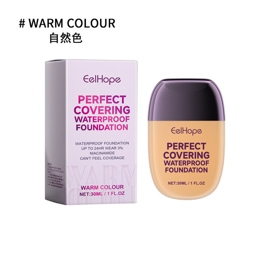 Concealer Liquid Foundation, Brightening Non-Stick Powder Refreshing Moisturizing Lightweight Moisturizing Liquid Foundation
