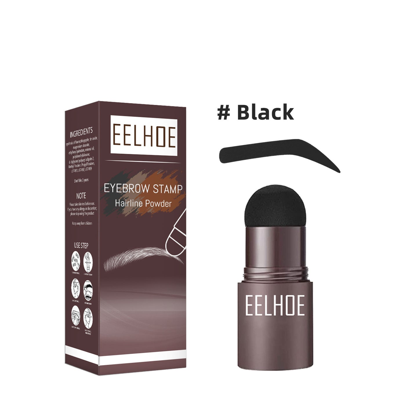 Eyebrow Stamp, Lazy Eyebrows Fill Makeup Eyebrow Cake Waterproof Hairline Powder