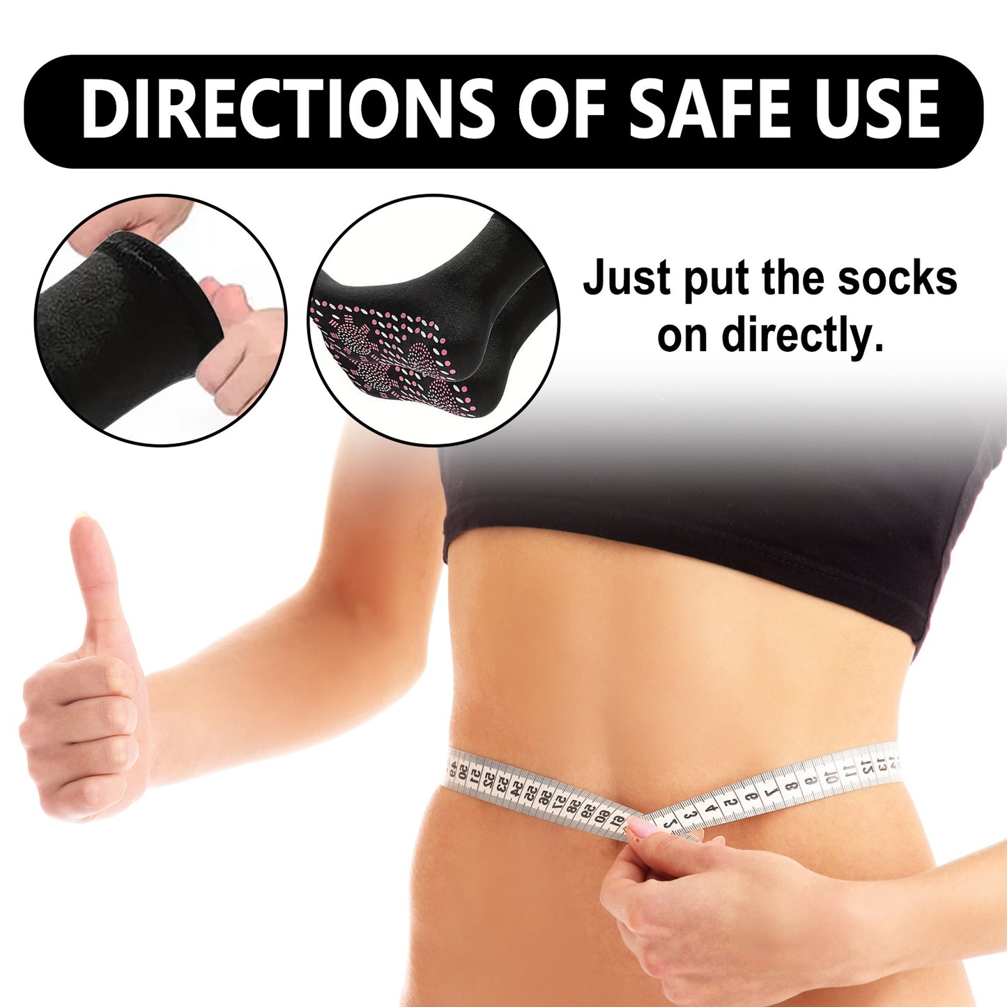 Health Socks, Ease Foot Fatigue Outdoor Sports Thermal Socks Soft Breathable Leg Socks