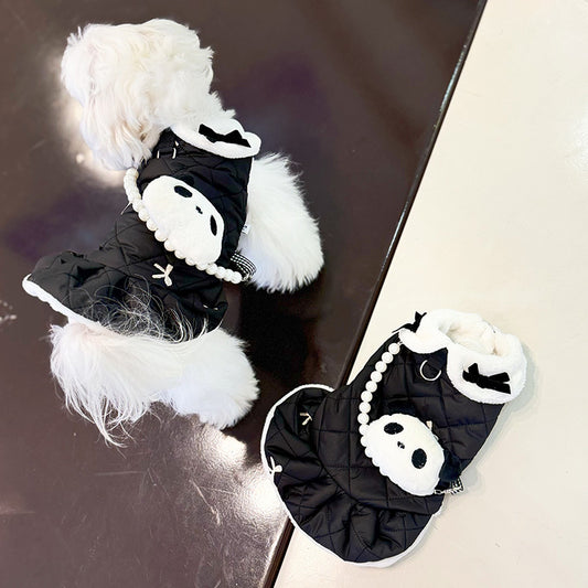 Pet Dog Cat Clothes Cotton-padded Clothes Traction Clothes