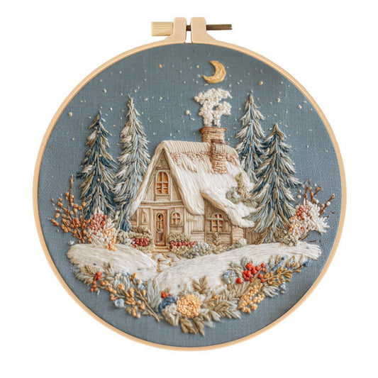 Blue Snow House Christmas Kit Material Package