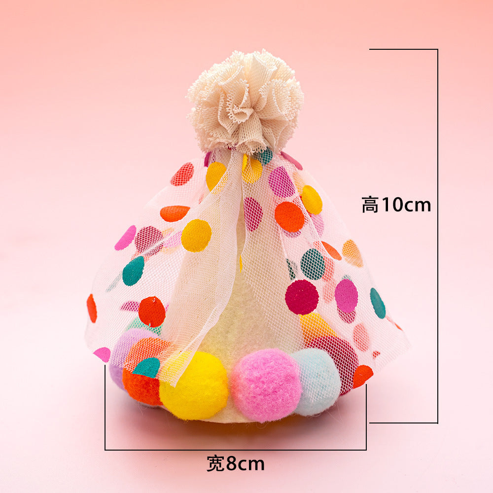 Pet Polka Dot Lace Bib Dog Birthday Suit