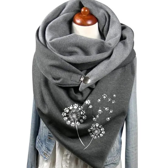 Warm Button Scarf Plus Velvet