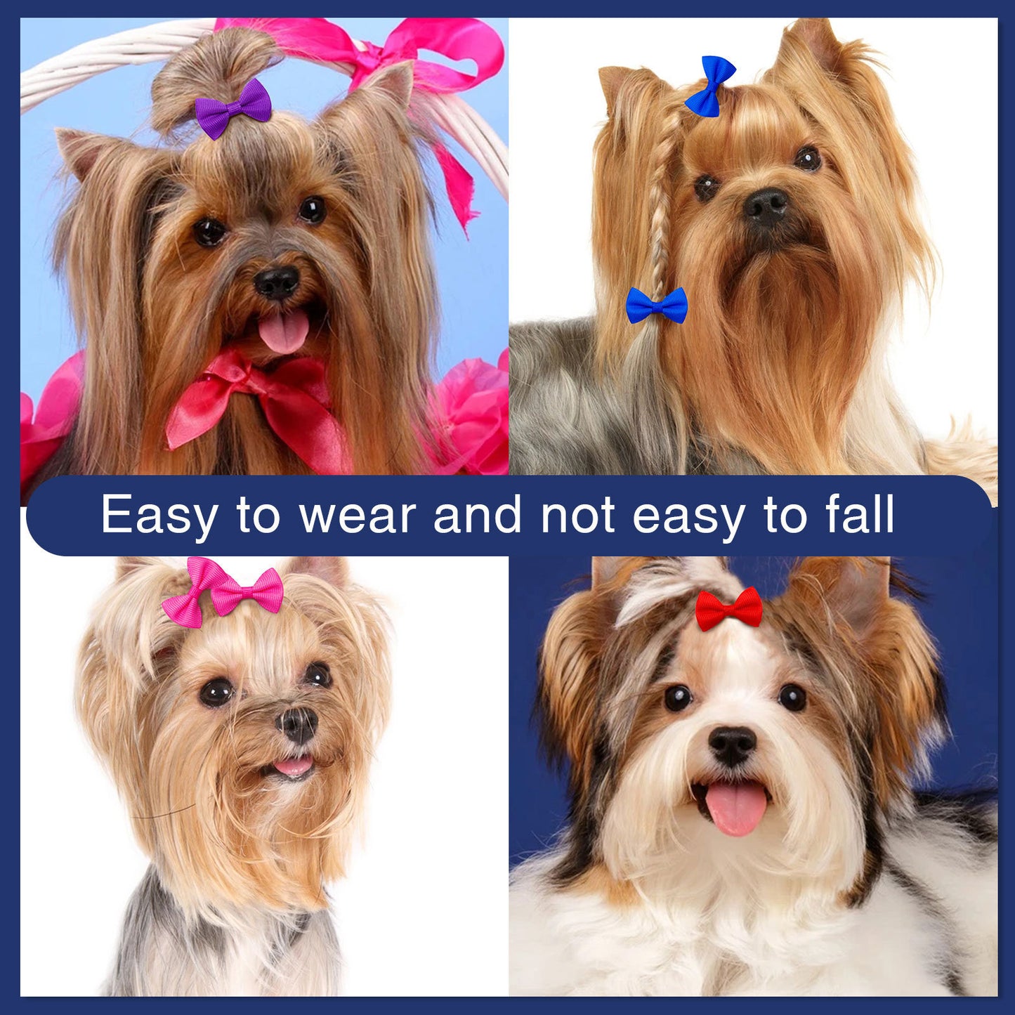 Cute Macaron Solid Color Pet Head Flower Rubber Band