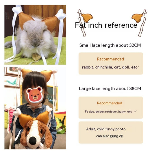 Pet Funny Chicken Leg Concave Shape Cat Dog Funny Headdress