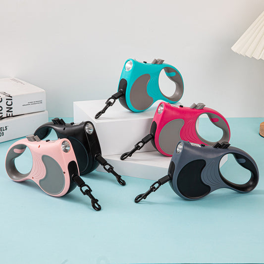New Automatic Retractable Pet Hand Holding Rope With Light