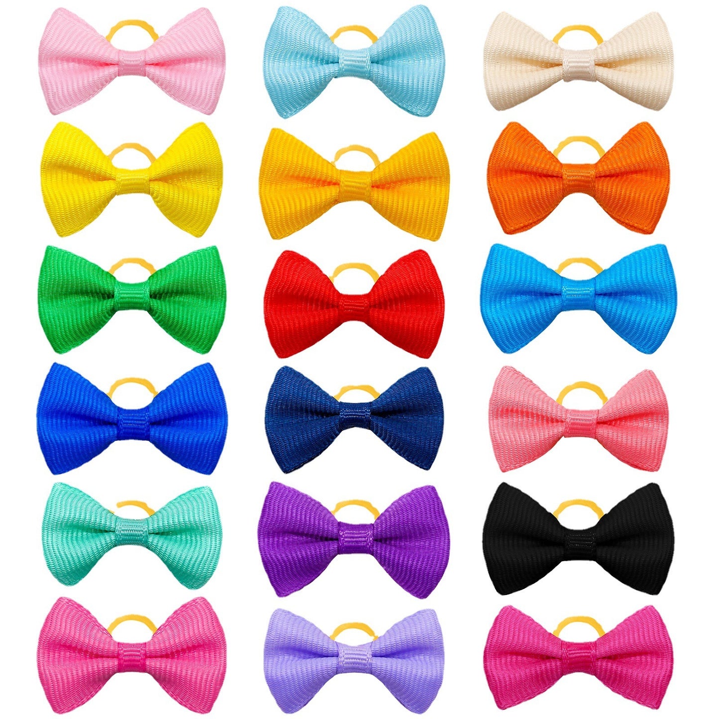Cute Macaron Solid Color Pet Head Flower Rubber Band