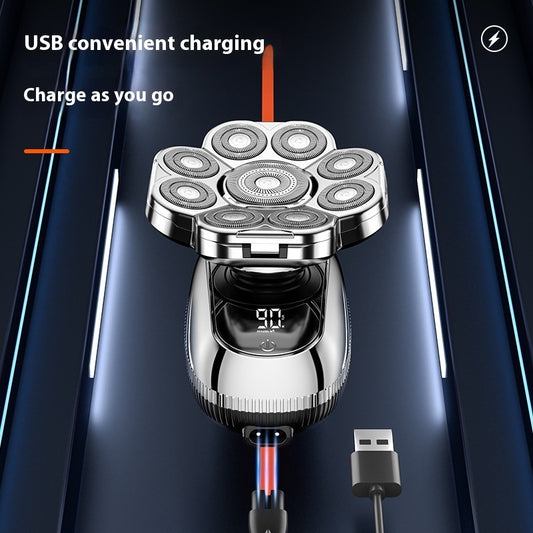 Men's Digital Display Net Multifunctional Electric Shaver