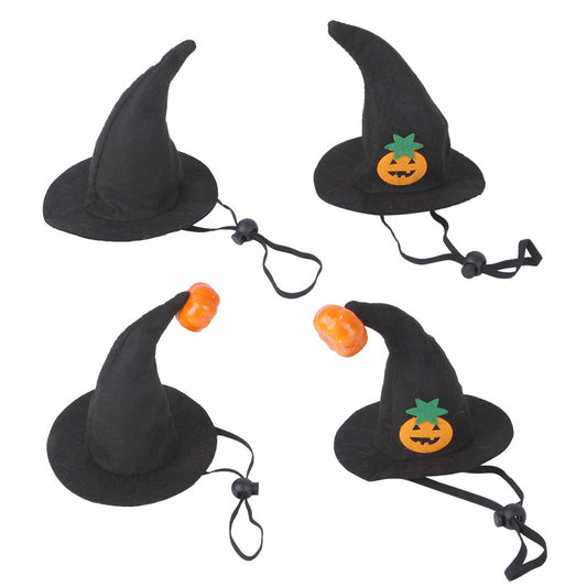 Pet Cat Halloween Hat Pumpkin Headgear