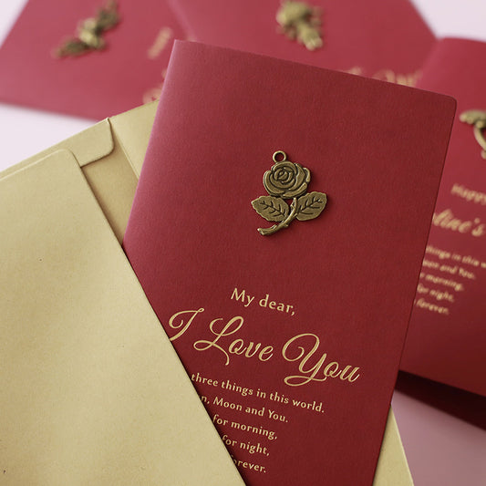 Special Paper Gilding Vintage Metal DIY Thank-you Card