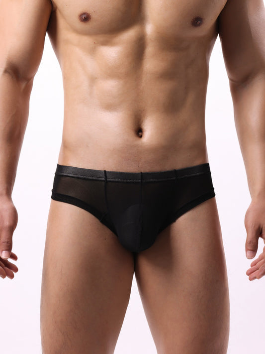 Men's U Pouch Low Waist Panties Breathable Solid Color