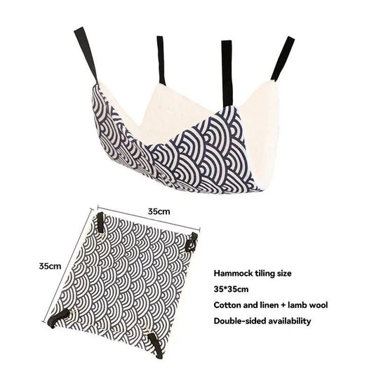 Designer Pet Hammock Cotton Mouse Ferrets Guinea Pig Cat Hanging Bed For Cats Rodents Hammock For Hamster Pets Supplies