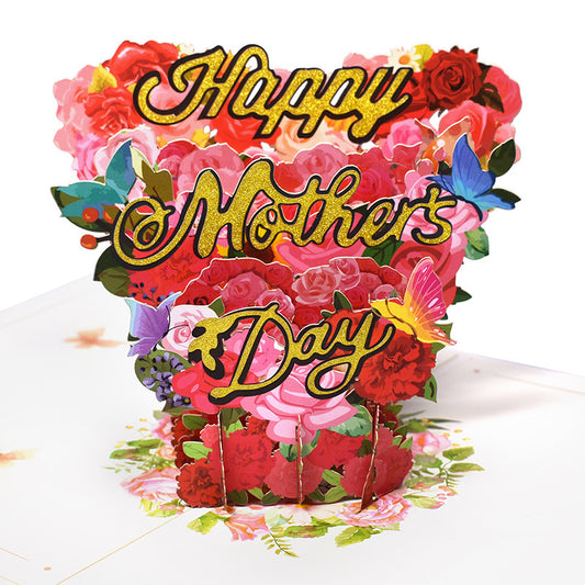 Mother's Day Greeting Card Creative 3D 3D Holiday Blessing Card