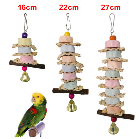 Parrot Calcium Supplement Bite Grinding Stone Bite String Straw Corn Husk Toy