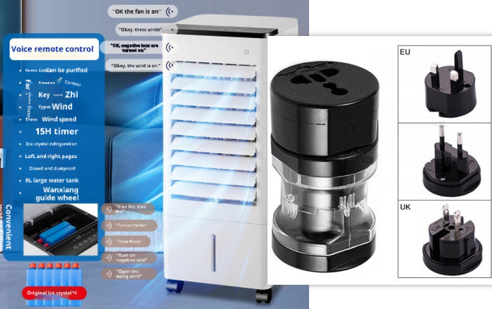 Household High-end Refrigeration Fan Voice Remote Control Cold Water Fan