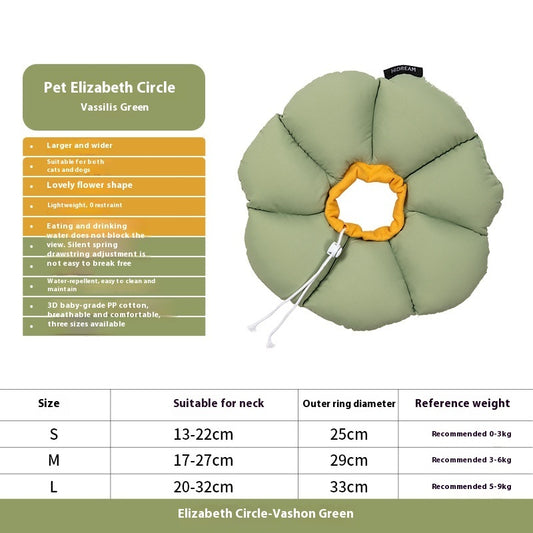 White Ring Head Cover Soft Cat Sterilization Waterproof