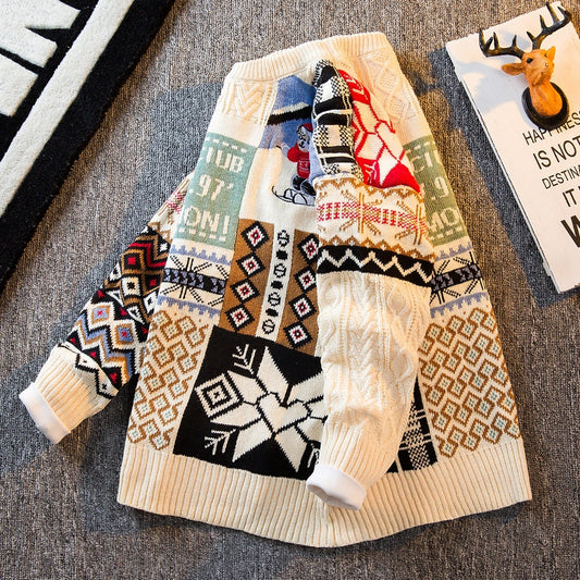 Heavy Velvet Thickening Sweater Men's Winter Fashionable Coat