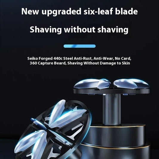 Men's Electric Shaver Mini Lock And Load Spray Washing Travel Portable Six-leaf Cutter Head