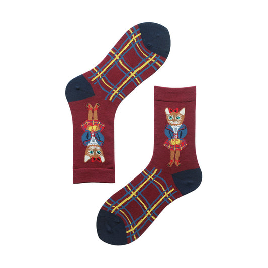 Fashion Personality Jacquard Women's Short Cotton Socks