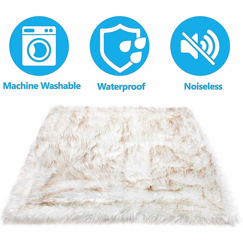 Dog Bed Machine Washable And Waterproof Couch Bed, White With Brown Accents