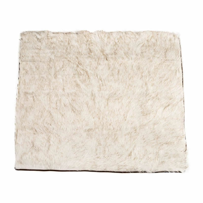 Dog Bed Machine Washable And Waterproof Couch Bed, White With Brown Accents