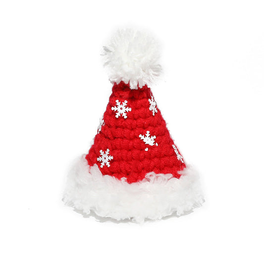Pet Christmas Hat Hand Woven