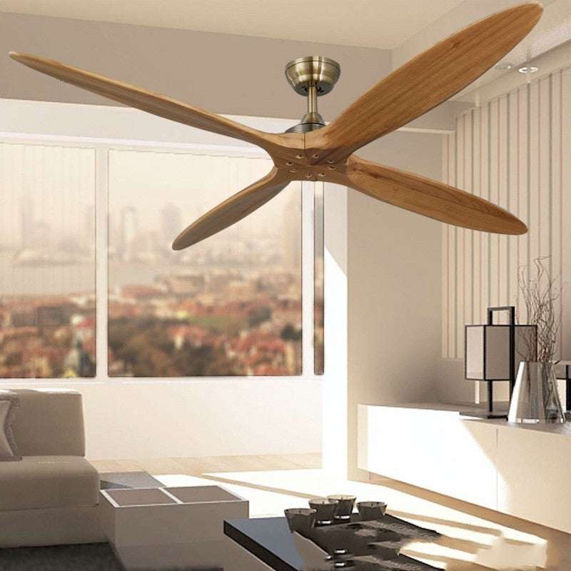 Home Living Room Solid Wood Fan Industrial Modern European