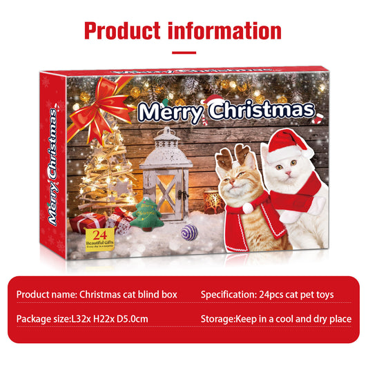 Christmas Blind Box Calendar24 Grid Countdown Cat Toys