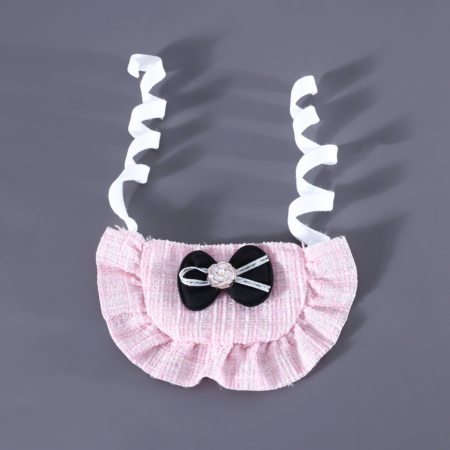 Flower Beret Hat Bow Lace Bib
