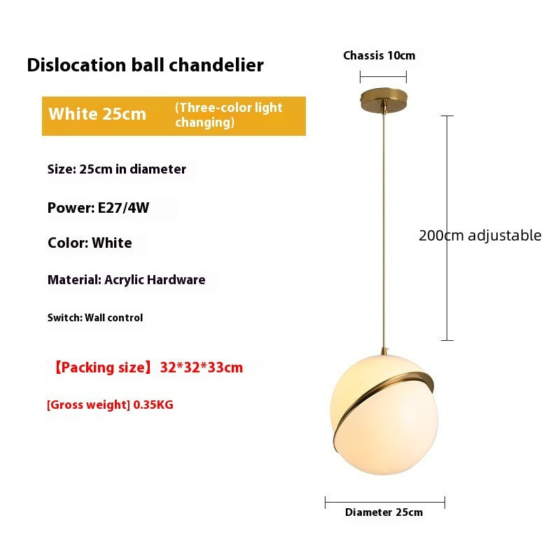 Creative Restaurant Chandelier Bedside Stairs Dislocation Ball Chandelier