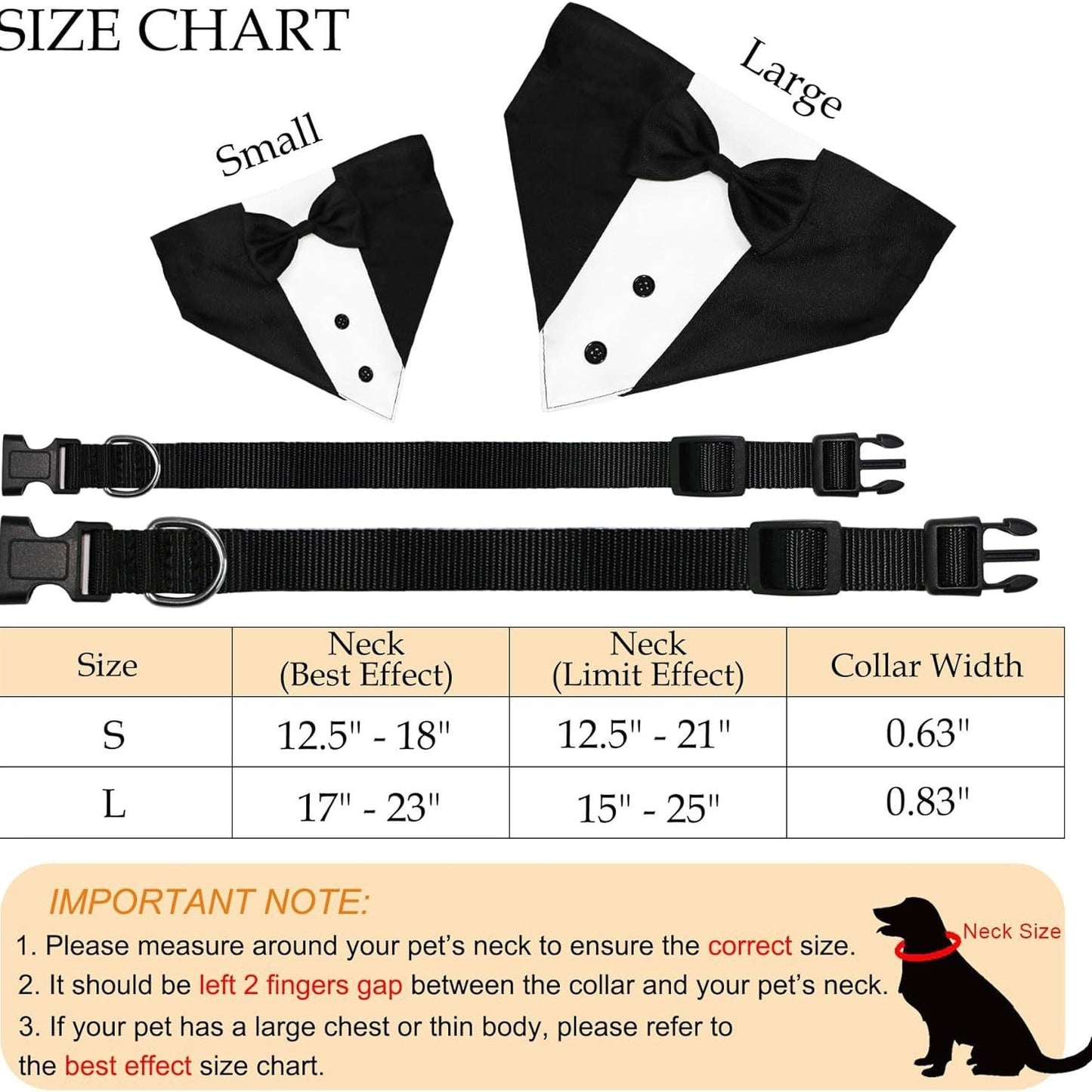 Dog Tuxedo Suit With Bow Tie And Bandana Adjustable Formal Costumes For Small, Medium, Large Dogs Perfect For Weddings Birthdays