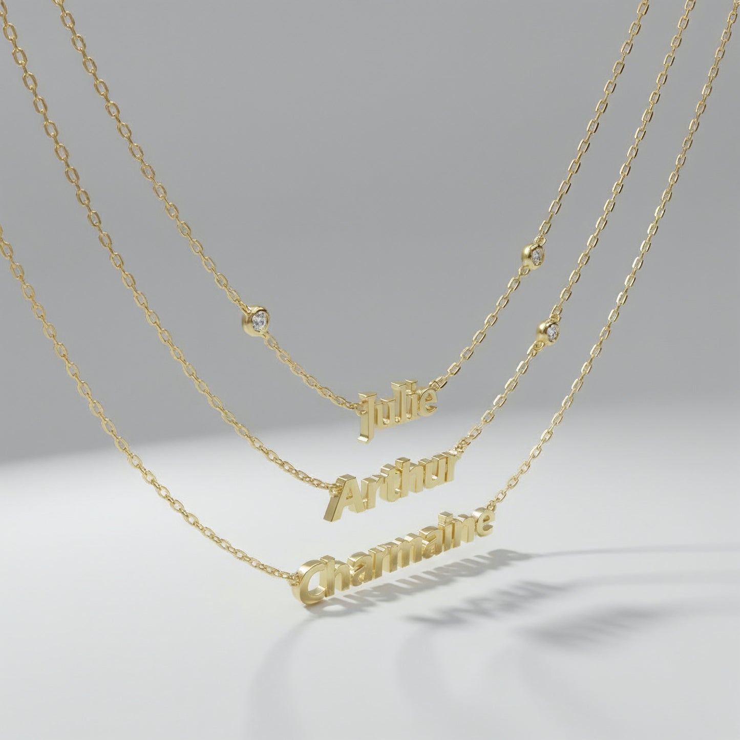 Name Necklace with Emotional Spark SN015A