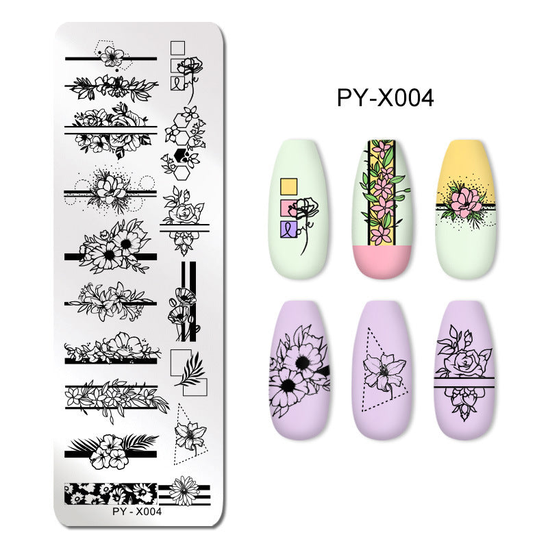 Nail Steel Printing Plate Blue Film Steel Color Printing Transfer Template