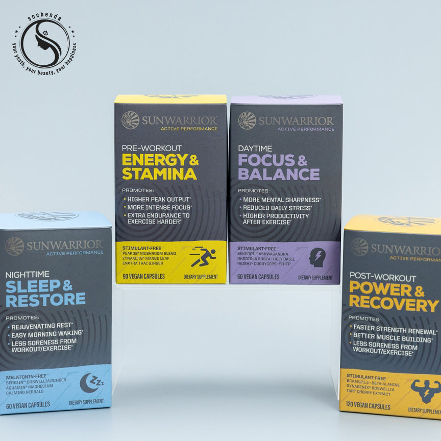 Sunwarrior Active Pre-Workout Capsules – Energy & Stamina Boost Performance | Increase Endurance | Recover Faster