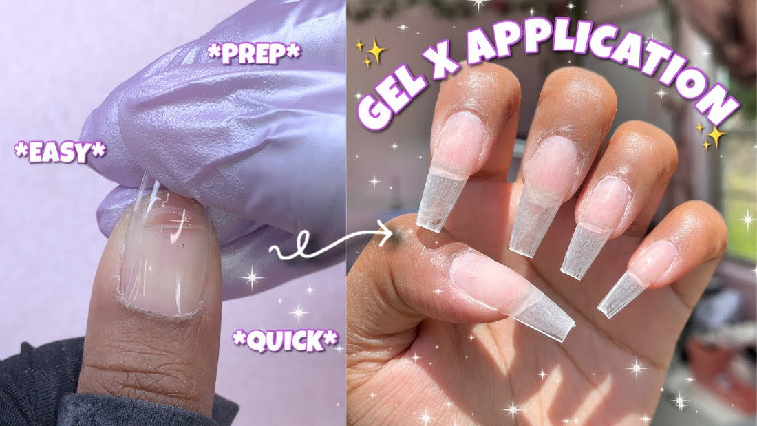 Step-by-Step Gel X Nails Application with Airbrush Design