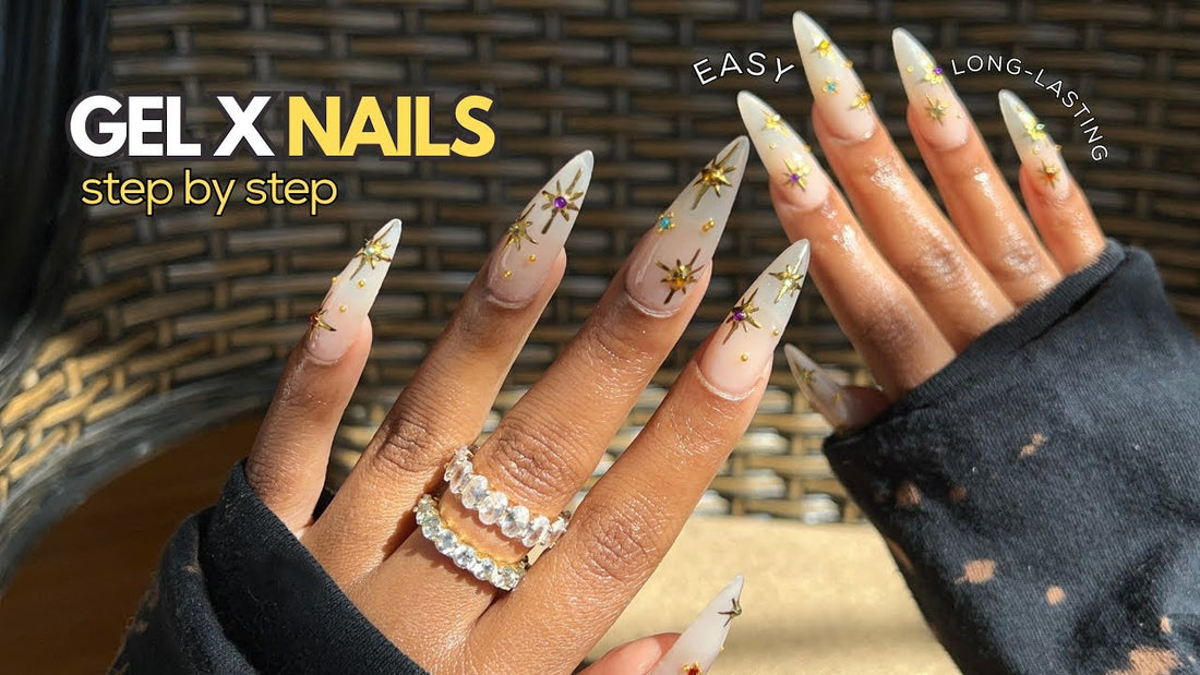 Celestial-Inspired Stiletto Nail Art Tutorial