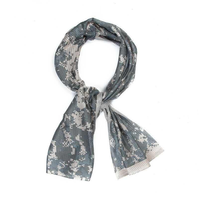 Camouflage Outdoor Net Scarf Camouflage Multicolor
