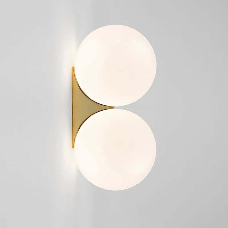 Bedroom Bedside Lamp Simple Glass Ball Wall Lamp