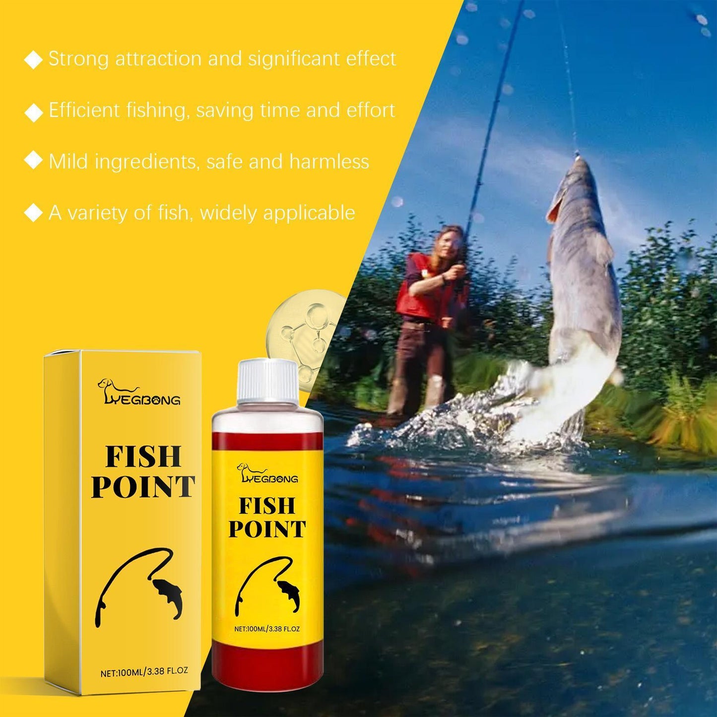 Yegebang Red Worm Bait Fish Feed Nutrition Wild Fishing Attractant