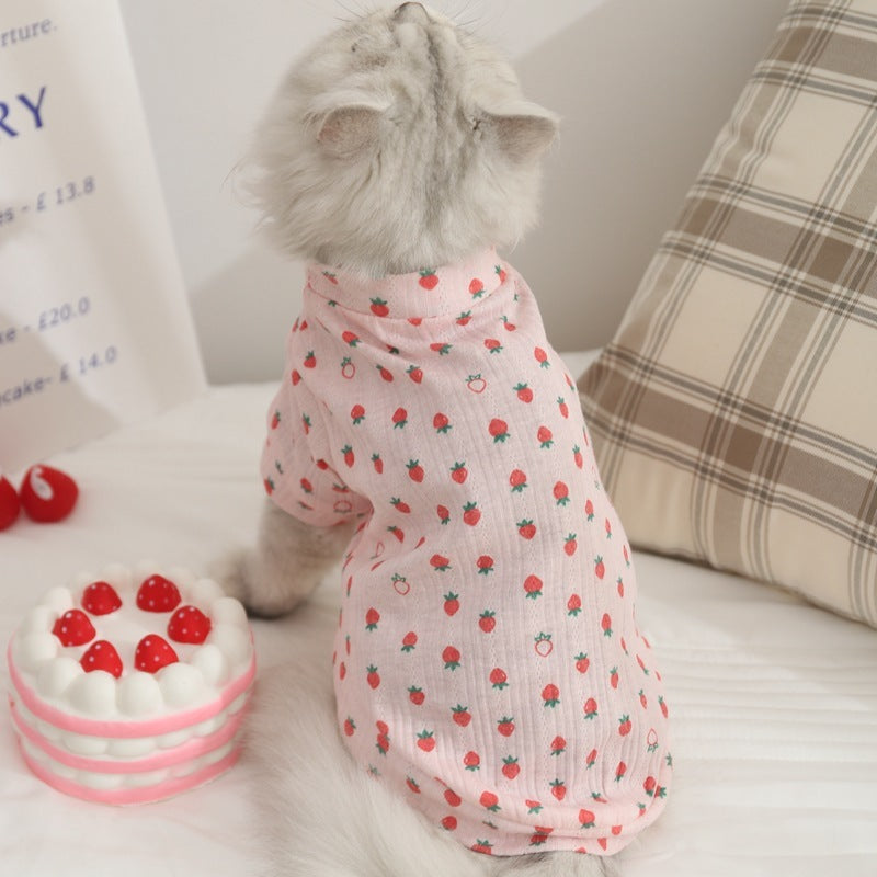 Anti-hair Loss Pet Vest For Cat Clothes
