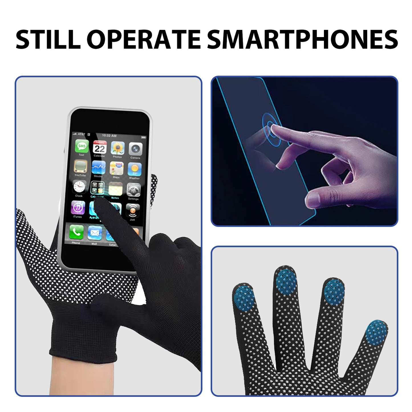 HouKea Titanium Ionized Far Infrared Comforting & Support Gloves, Relief Wrist Thumb Joint Stiffness Soreness Swelling Wrist Gloves