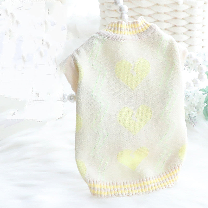 Dog Clothes Autumn And Winter Clothes Cat Princess Sweater Cardigan